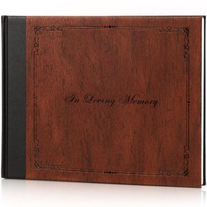 molekaus funeral guest book for memorial service,celebration of life guest book for funeral,memorial service guest book with 144 pages， brown 8x10″