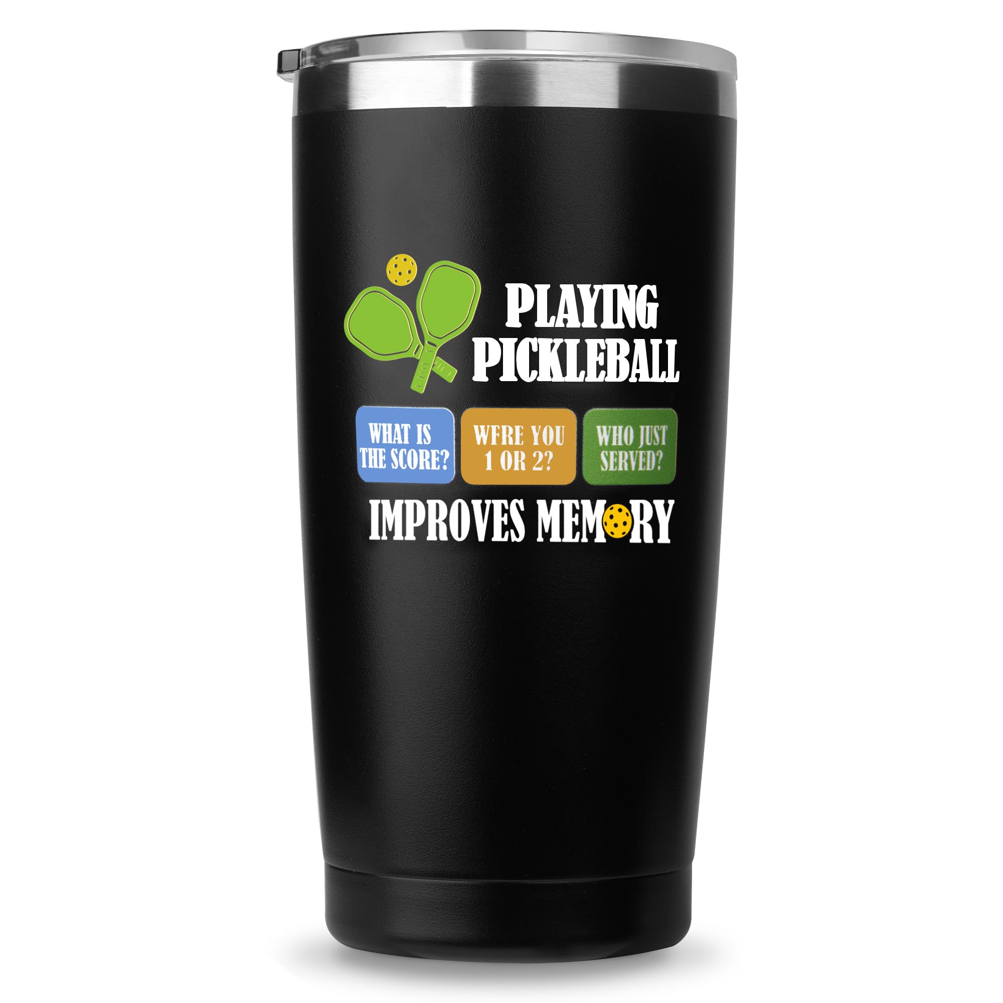 Niduilef Pickleball Gifts for Women Men-Gift for Pickleball Lovers 20 OZ Vacuum Insulated Stainless Steel Tumbler for Birthday Retirement Christmas Mothers Day