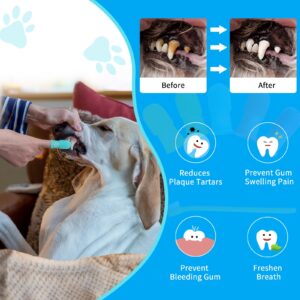 powerfeng Dog Finger Toothbrush for Pet: Puppy Teeth Brushing Kit - Cat & Doggie Dental Cleaning Fingertip Fingerbrush