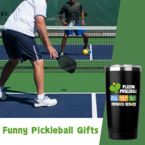 Niduilef Pickleball Gifts for Women Men-Gift for Pickleball Lovers 20 OZ Vacuum Insulated Stainless Steel Tumbler for Birthday Retirement Christmas Mothers Day