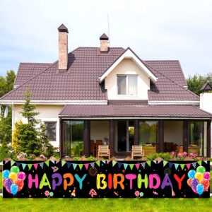 Happy Birthday Yard Banner 118x19.7 inches, Happy Birthday Decorations, Large Happy Birthday Yard Sign Backdrop, Birthday Party Outdoor & Indoor Decoration Banner