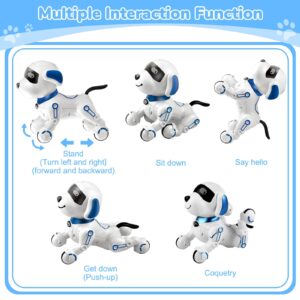 Britik Robot Dog Toys for Kids 8 9 10 11 12, Remote Control Dogs, Robot Dog for Kids 8-12, Pet Robotic, Electric Dog Toy, Robotic Dogs, Toys for 5 6 7 8 9 10 11 12 Years Old Boys Girls, Blue