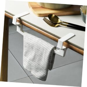 Towel Rack for Cabinet 2pcs no Drill Towel bar Over Door Rack Bathroom Towel Holder Punch Towel Rack Wall Mount Towel Organizer Towel Hanger Hanging abs Cabinet White