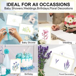 48PCS Floral Blank Cards with Envelopes & Stickers Beautiful Watercolor Floral Greeting Cards All Occasion Greeting Cards,Thinking Of You,Cute Thank You Stationary Notecards for Birthday Party Favors