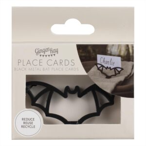 Ginger Ray Halloween Metal Black Bat Place Card Holder Party Table Decoration 4 Pack