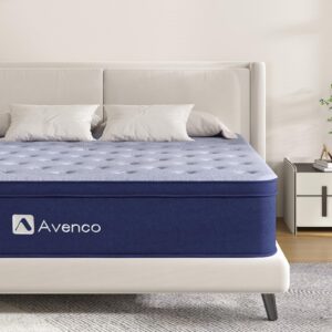 avenco full mattress, 12 inch hybrid full mattress in a box for pressure relief & sound sleep, individually wrapped pocket coils innerspring mattress for motion isolation, medium firm feel mattress