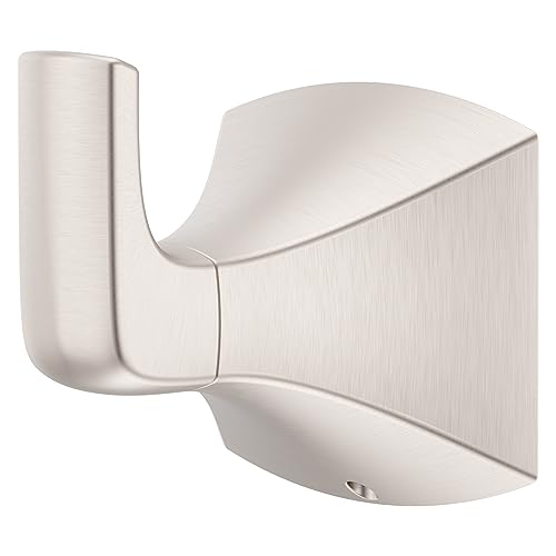 Pfister Bruxie Towel Hook, Bathroom Towel Hook, Wall-Mounted, Screw-in, Spot Defense Brushed Nickel Finish, BRHBIE0GS