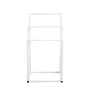 JINS&VICO 3 Tiers Metal Freestanding Towel Rack,Modern Style Hand Towel Holder,Bathroom Shelves for Bathroom Toilet Bedroom Washroom Shower Room Kitchen Pool etc,White