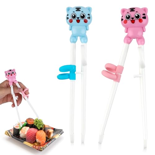 2 Pairs Training Chopsticks for Beginners, Learning Chopsticks Helper Cute Animal Training Chopsticks Practice Chopstick Trainer for Adults