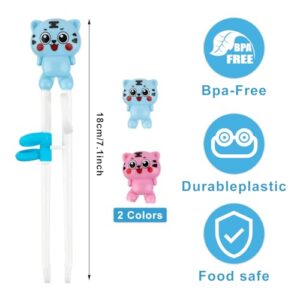 2 Pairs Training Chopsticks for Beginners, Learning Chopsticks Helper Cute Animal Training Chopsticks Practice Chopstick Trainer for Adults