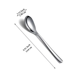 Kyraton Teaspoons Set of 12, Stainless Steel Coffee Spoon, Spresso Spoons for Home, Restaurant, Hotel, Parties, Dishwasher Safe