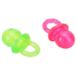 Chew Toys,2Pcs Dog Pacifier Chew Toys Puppy Molar Chewing Training Toys Bite Resistant Chew Tools for Pet Puppy Dogs Cats Red Green