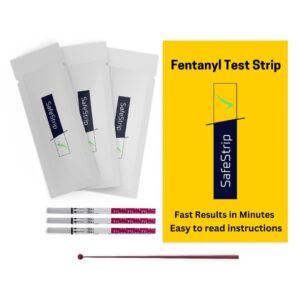 safestrip - fentanyl test safestrip - fentanyl test strips, quick, reliable & easy-to-use drug test kit for home medical testing on pills, powder, urine & residue, 10-pack test strips with scoop