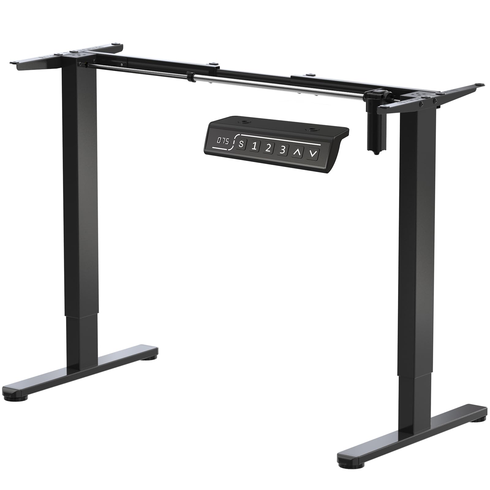 JYLH JOYSEEKER Electric Standing Desk Frame Workstation,Stand up Desk Legs Height Adjustable,Ergonomic Sit Stand Desk Base for 39 to 63 inch Table Tops,Black