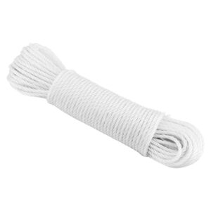 clotheslines, 65.6 ft clothesline long clothes line, nylon clothesline rope laundry line rope craft drying rope for camping travel home use diy rope laundry line dryer rope (white)