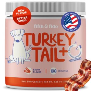 turkey tail mushroom for dogs - turkey tail mushroom powder for dogs guards against lumps & bumps - dog turkey tail supplement - turkey tail for dogs supports dog gut health probiotics & turkey tail