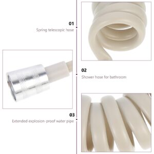 Spring Flexible Shower Hose,PVC Flexible Telescopic Shower Hose, Bathroom Spiral Flexible Shower Hose for Toilet Faucet, Bidet Sprayer, Hand Shower, Basin Faucet Showers