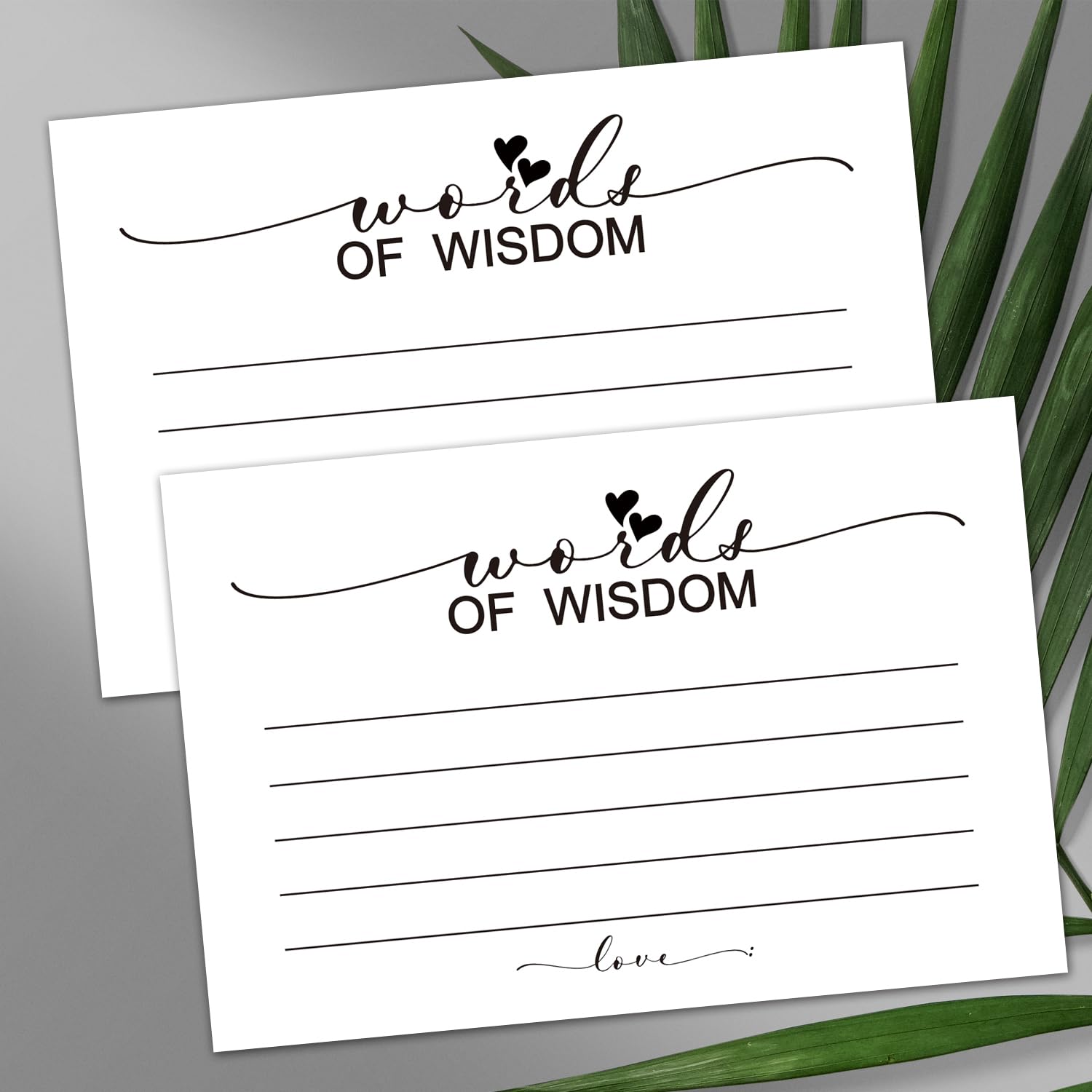 BELATASO 50 words of wisdom cards, Blank Advice Cards for the Bride and Groom, Baby Shower, Bridal Shower, Wedding Shower, Graduation Party, Retirement Party, Anniversary 4 x 6 Inch