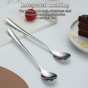 Evanda Long Handle Iced Tea Spoons Set of 12 Pieces, Stainless Steel Teaspoons, Stirring Bar Spoon, Coffee Spoon, Ice Cream Spoon, Cocktail Spoon, Dishwasher Safe