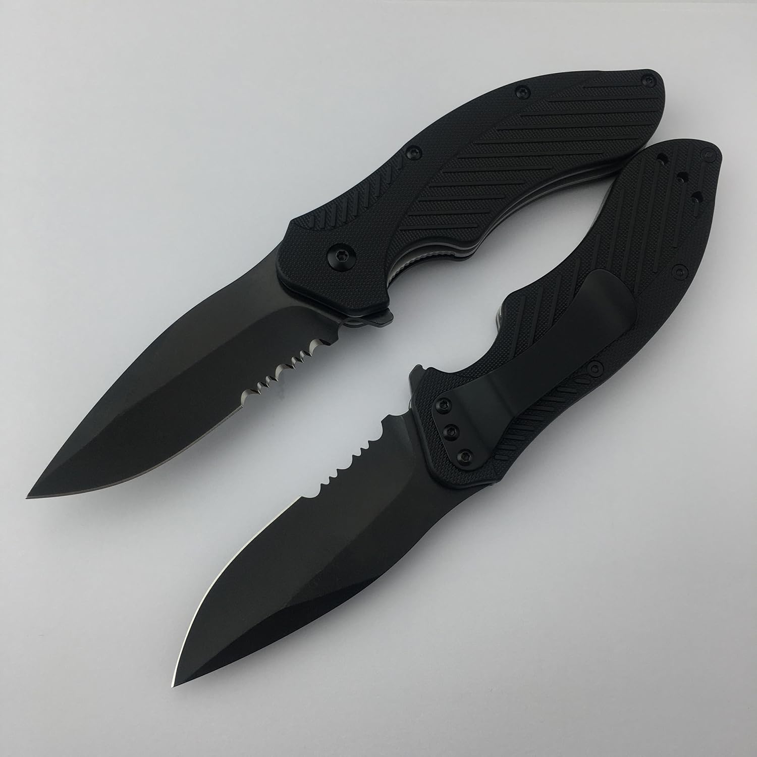 7.3-Inch Pocket Knife,Assisted Opening Folding Knife 8Cr13MoV Steel Blade and Filled Glass Nylon Handle with Pocket Clip for EDC (black)