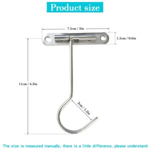 YQh Banana Hooks, Stainless Steel Hooks Under Cabinet Foldable for Banana or Other Lightweight Kitchen Items, Pre-Drilled Holes (Screws Available!), Keep Banana Fresh and Durable