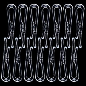 MEETOOT 100pcs U Shape Shirt Folding Clip Clear Plastic Alligator Clips for Shirts Folding, Ties, Socks Pants