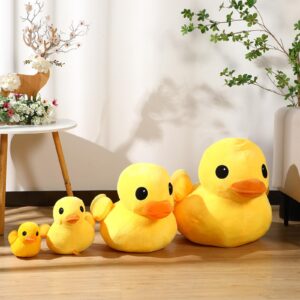 Leyndo 2 Pcs Giant Plush Yellow Duck Soft Stuffed Animal Toy Duck Stuffed Plush Pillow Animal Dolls Huggable Duck Playset Toy for Boys Girls Birthday Gift Party Sofa Decoration (8 Inch)