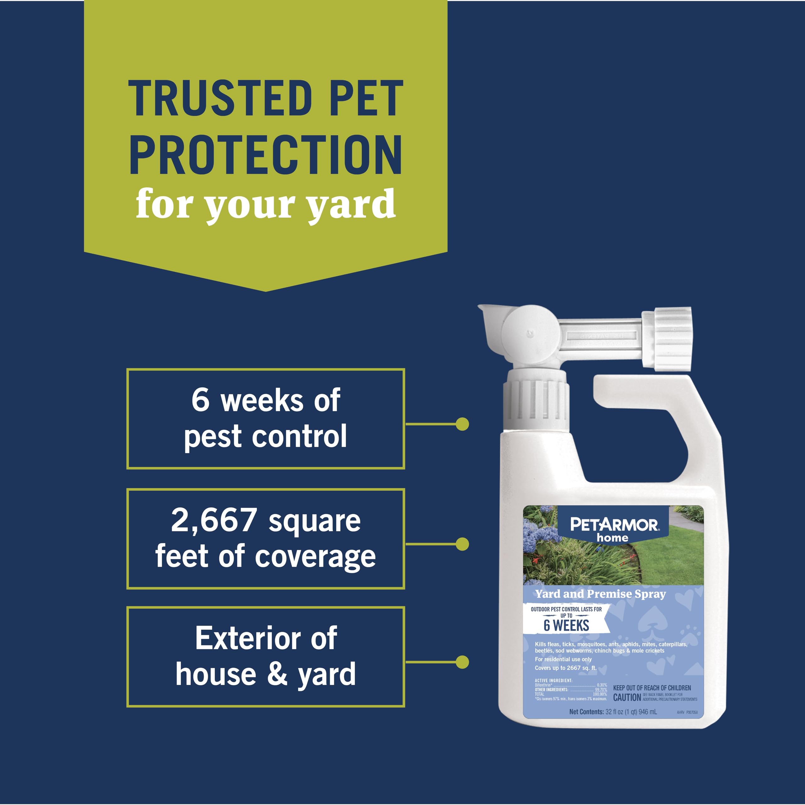 PetArmor Plus Flea & Tick Prevention for Dogs 5-22 lbs (3 Doses) + PetArmor Home Carpet Spray and Yard Spray for Fleas & Ticks, Total Flea & Tick Prevention