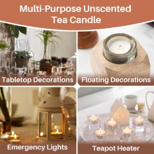 Tealight Candles Bulk - Tea Candles Tea Lights Candles Tea Tree Lights Mini Votive Candle with Cotton Wick for Home,Pool,Shabbat,Wedding,Emergencies,Christmas (25)