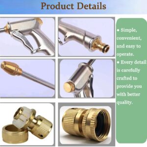 Garden Hose Nozzles,High Pressure Water Hose Nozzle Sprayer Head,360°Water Adjustment,2 Different Types of 3/4”Quick Connectors, for Watering Garden and Lawn,Washing Cars,Cleaning,Showering Dogs&Pets