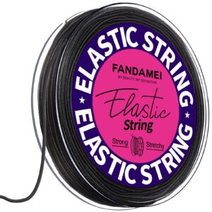 fandamei 1mm elastic string for beading, elastic cord stretchy for bracelets making, stretch bead cord for jewelry making, sturdy thread for bracelet necklace crafts christmas diy elastic string cord