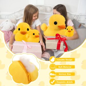 Leyndo 2 Pcs Giant Plush Yellow Duck Soft Stuffed Animal Toy Duck Stuffed Plush Pillow Animal Dolls Huggable Duck Playset Toy for Boys Girls Birthday Gift Party Sofa Decoration (8 Inch)