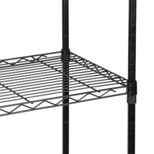 ZenStyle 5-Shelf Adjustable Storage Shelving Unit Heavy Duty Steel Organizer Wire Rack, Storage Rack with Leveling Feet for Kitchen Office Garage, 30" W x 14" D x 75" H, Black