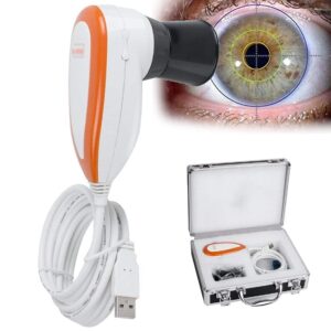 qxiuddys iridology camera analyzer, iris analysis camera, 5.0 mp usb iris analyzer iridology camera, eye iridology camera, hd 30x iris lens and driver-free analysis software