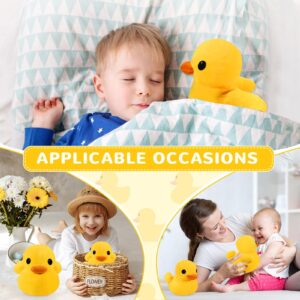 Leyndo 2 Pcs Giant Plush Yellow Duck Soft Stuffed Animal Toy Duck Stuffed Plush Pillow Animal Dolls Huggable Duck Playset Toy for Boys Girls Birthday Gift Party Sofa Decoration (8 Inch)