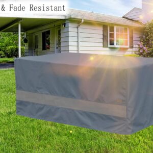 Garden Balsam Waterproof Rectangular Patio Table and Chair Cover Bluish Grey/Grey 78" L X 62" D X 28" H Outdoor General Purpose Furniture Covers Patio Furniture Set Cover