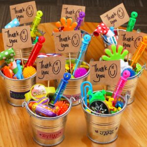 Goodie Bags Stuffers for Kids Party, 32 Pack Mini Neon Bubble Wands for Party Favors Supplies in Gift Box, Classroom School Reward, and Pinata Filler Toys, Birthday Decorations, Small Halloween Treats