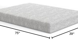 Vibe Heather Grey Gel Memory Foam Mattress, CertiPUR-US and Oeko-TEX Certifed Bed-in-a-Box in Ultra Small Package, 10-Inch, Twin