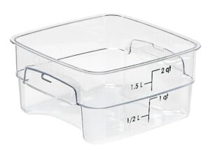 cambro freshpro 2qt food storage container in clear for industrial and kitchen use, pantry organization and ingredient freshness