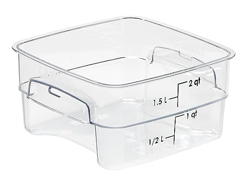 Cambro FreshPro 2Qt Food Storage Container in Clear for Industrial and Kitchen Use, Pantry Organization and Ingredient Freshness