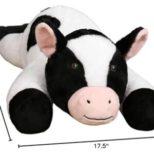 CalmQuest 28in 5lb Weighted Stuffed Animal Cow - Large Weighted Stuffed Animals for Adults, Teens, and Kids