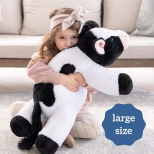 CalmQuest 28in 5lb Weighted Stuffed Animal Cow - Large Weighted Stuffed Animals for Adults, Teens, and Kids