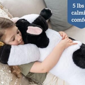 CalmQuest 28in 5lb Weighted Stuffed Animal Cow - Large Weighted Stuffed Animals for Adults, Teens, and Kids