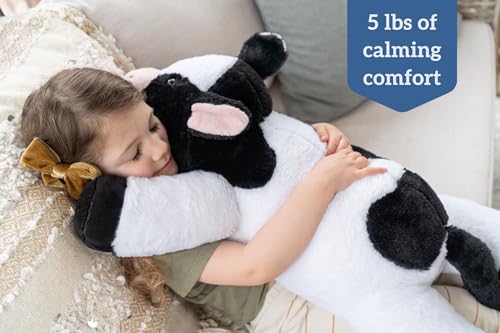 CalmQuest 28in 5lb Weighted Stuffed Animal Cow - Large Weighted Stuffed Animals for Adults, Teens, and Kids