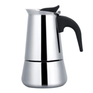 qanyegn coffee pot, portable stainless steel coffee maker, percolator coffee brewer kele pot, stove top tea maker(200ml)