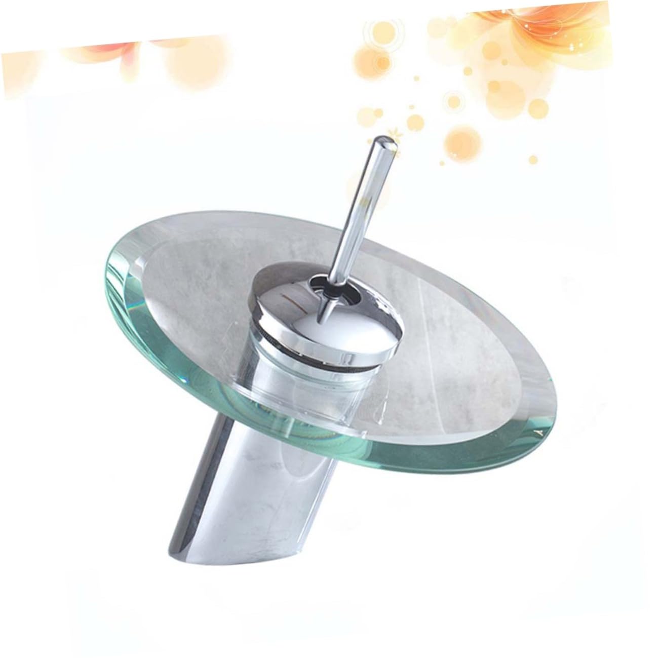 Cabilock Waterfall Glass Faucet Glass Faucet Hot and Cold Plating Faucet