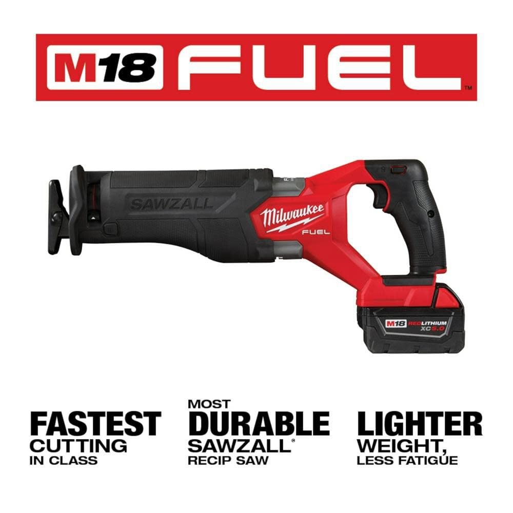 Milwaukee M18 FUEL 18V Lithium-Ion Brushless Cordless Combo Kit with Two 5.0 Ah Batteries, 1 Charger, 2 Tool Bags (7-Tool)