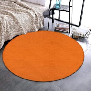 Home Decor Modern Round Area Rug, Non-Slip Kitchen Office Circle Rug, Room Sofa Yoga Soft Round Carpet Compatible with Orange 36inch(90cm)