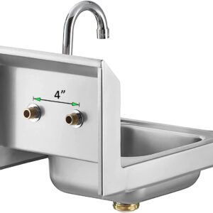 Commercial Wall Mount Wash Basin Hand Sink 16"x12"