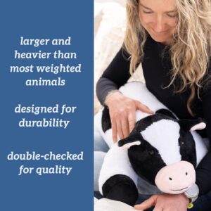 CalmQuest 28in 5lb Weighted Stuffed Animal Cow - Large Weighted Stuffed Animals for Adults, Teens, and Kids